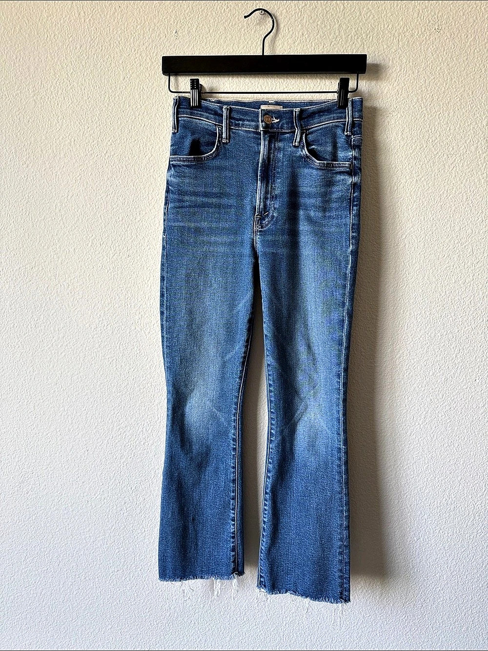 MOTHER The Hustler Ankle Fray Ankle Fray Blue Jeans